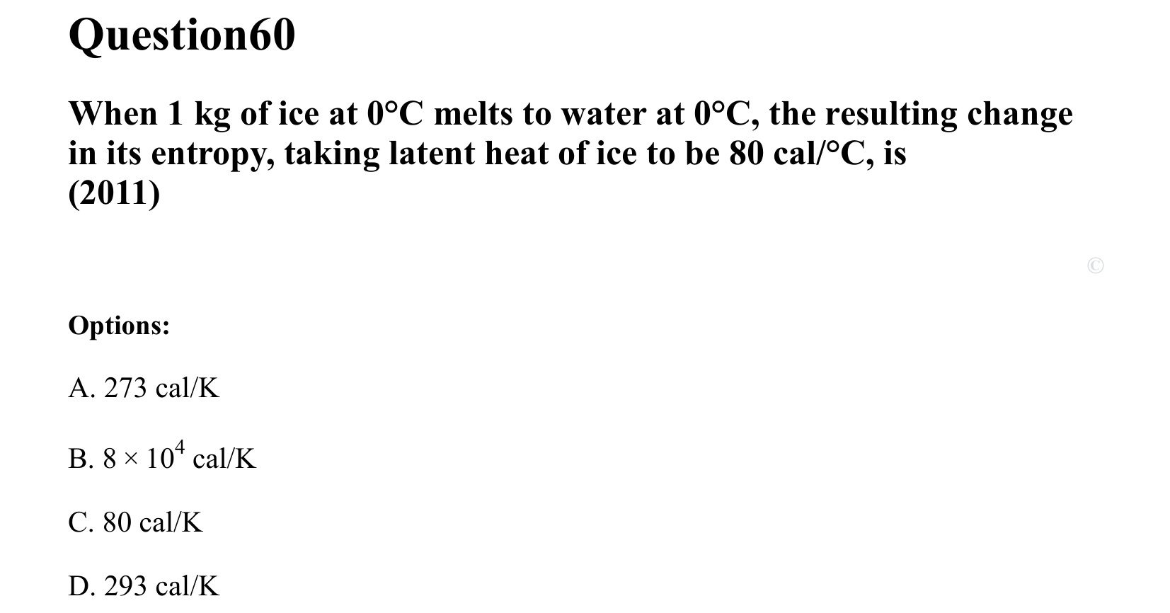 Thermal Properties Thermodynamics and Kinetic Theory question 60