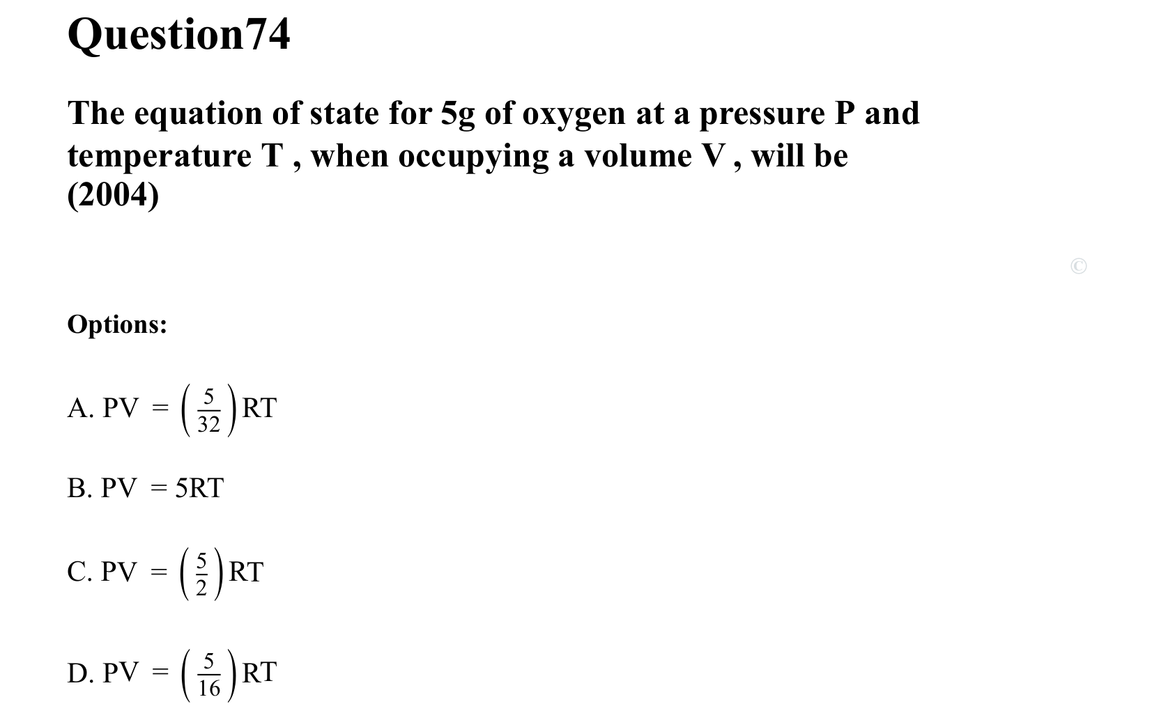 Thermal Properties Thermodynamics and Kinetic Theory question 74