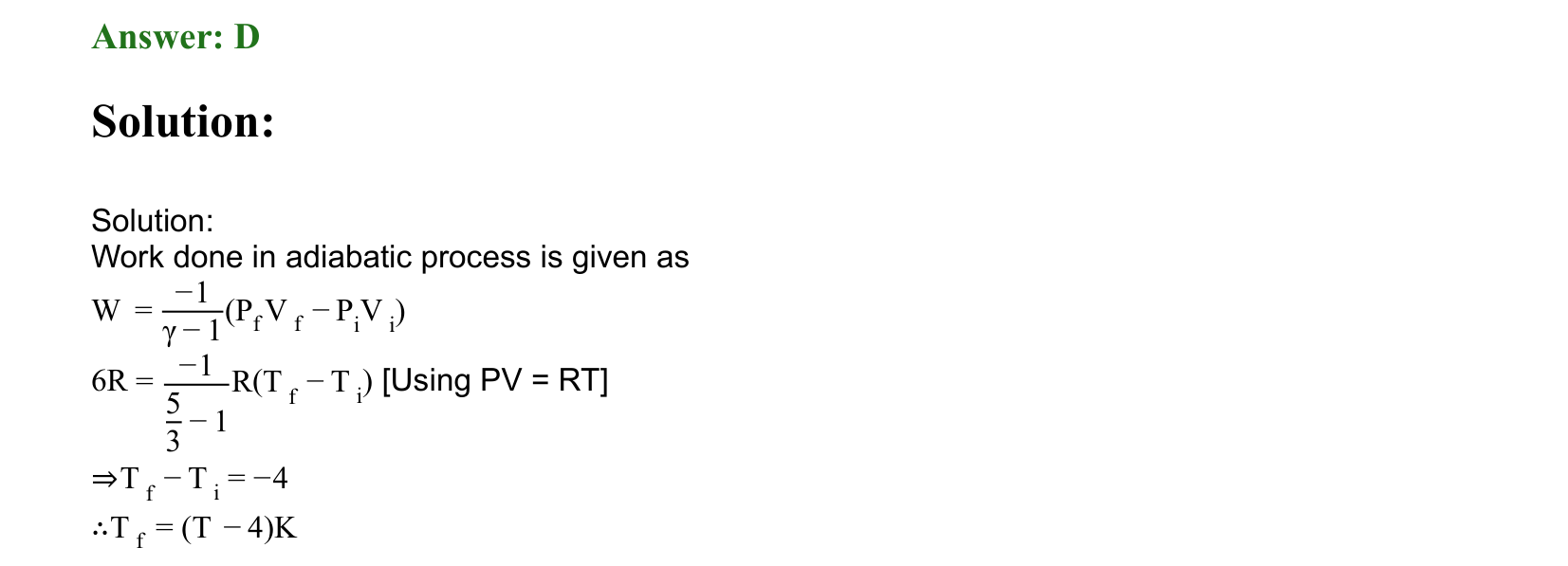 Thermal Properties Thermodynamics and Kinetic Theory solution 75