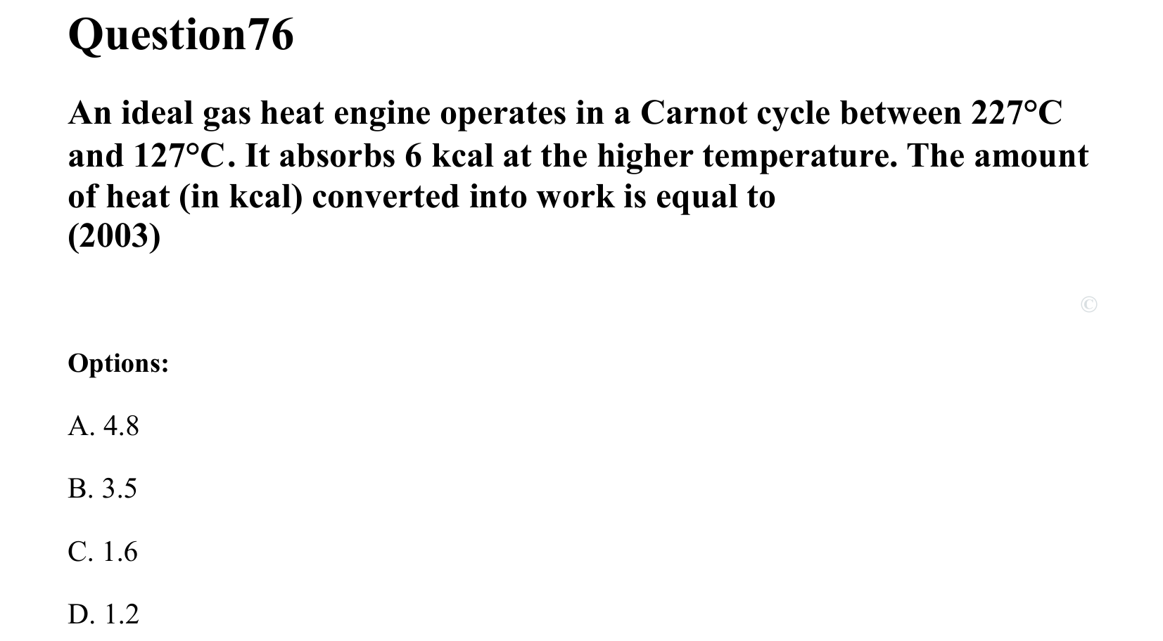 Thermal Properties Thermodynamics and Kinetic Theory question 76