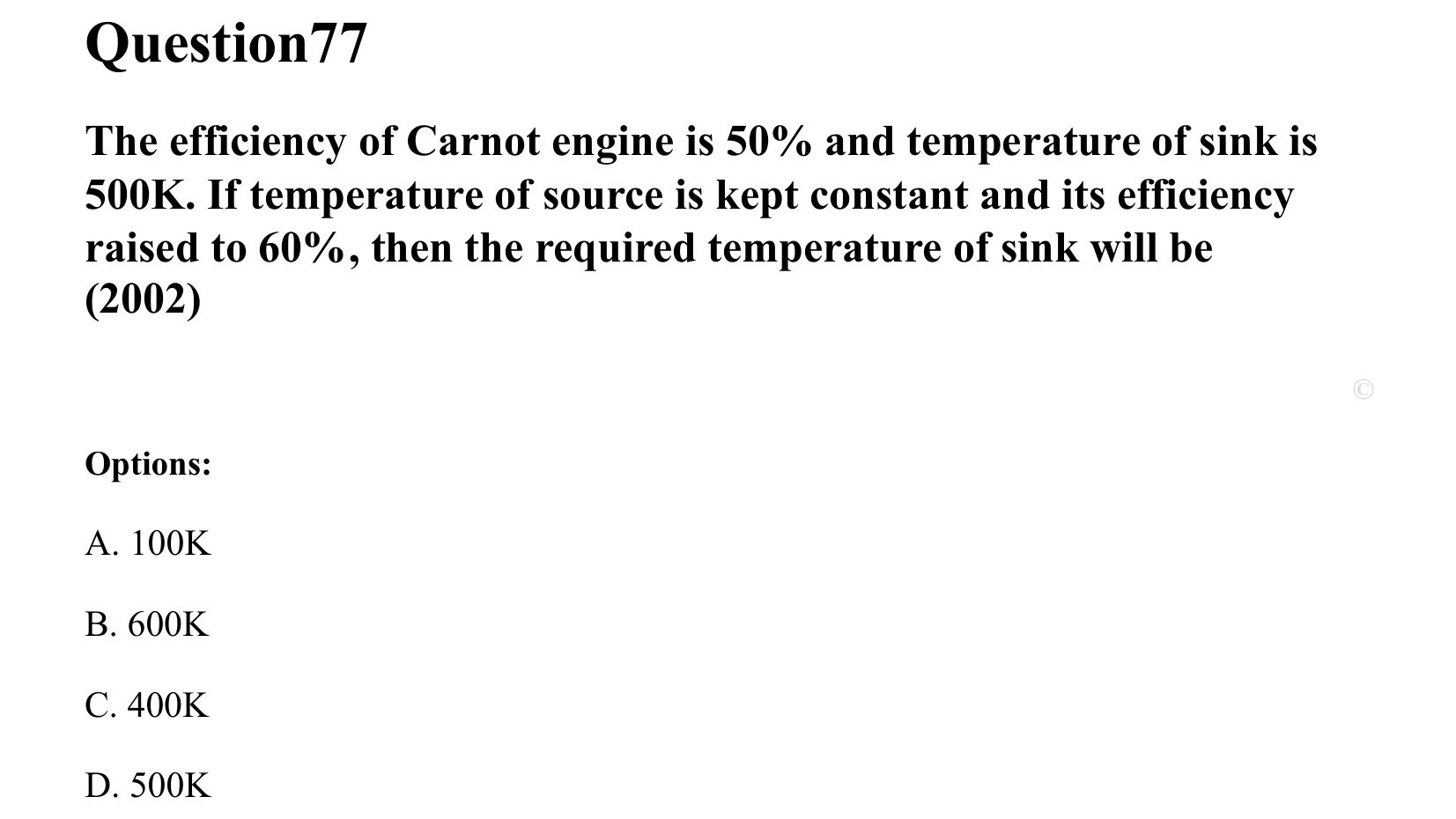 Thermal Properties Thermodynamics and Kinetic Theory question 77