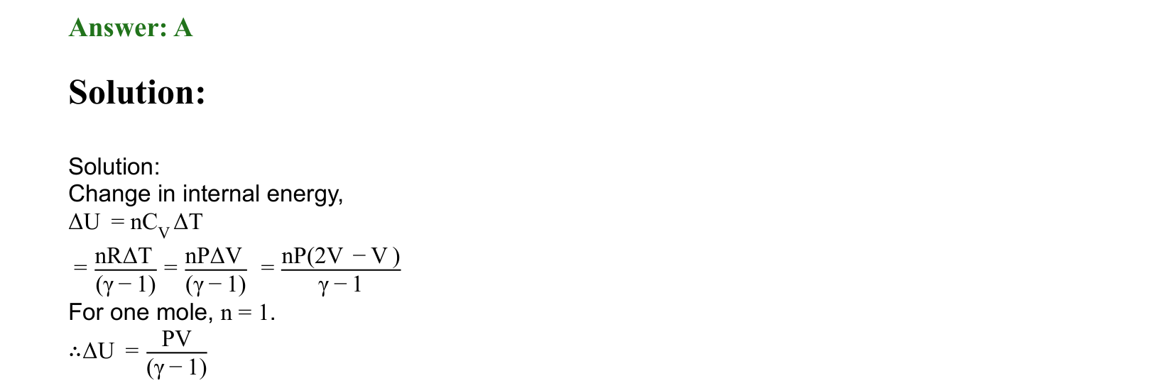 Thermal Properties Thermodynamics and Kinetic Theory solution 83