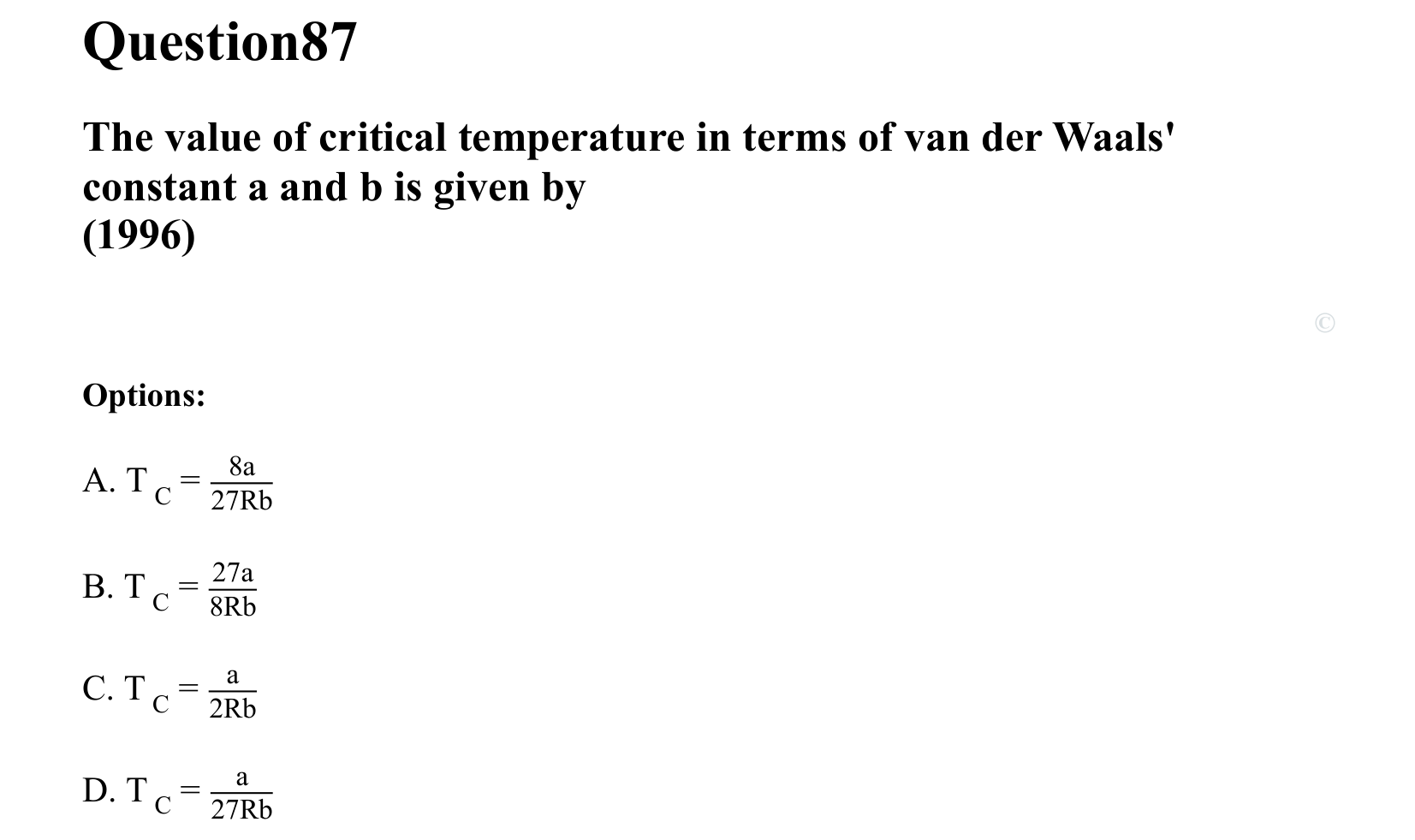 Thermal Properties Thermodynamics and Kinetic Theory question 87