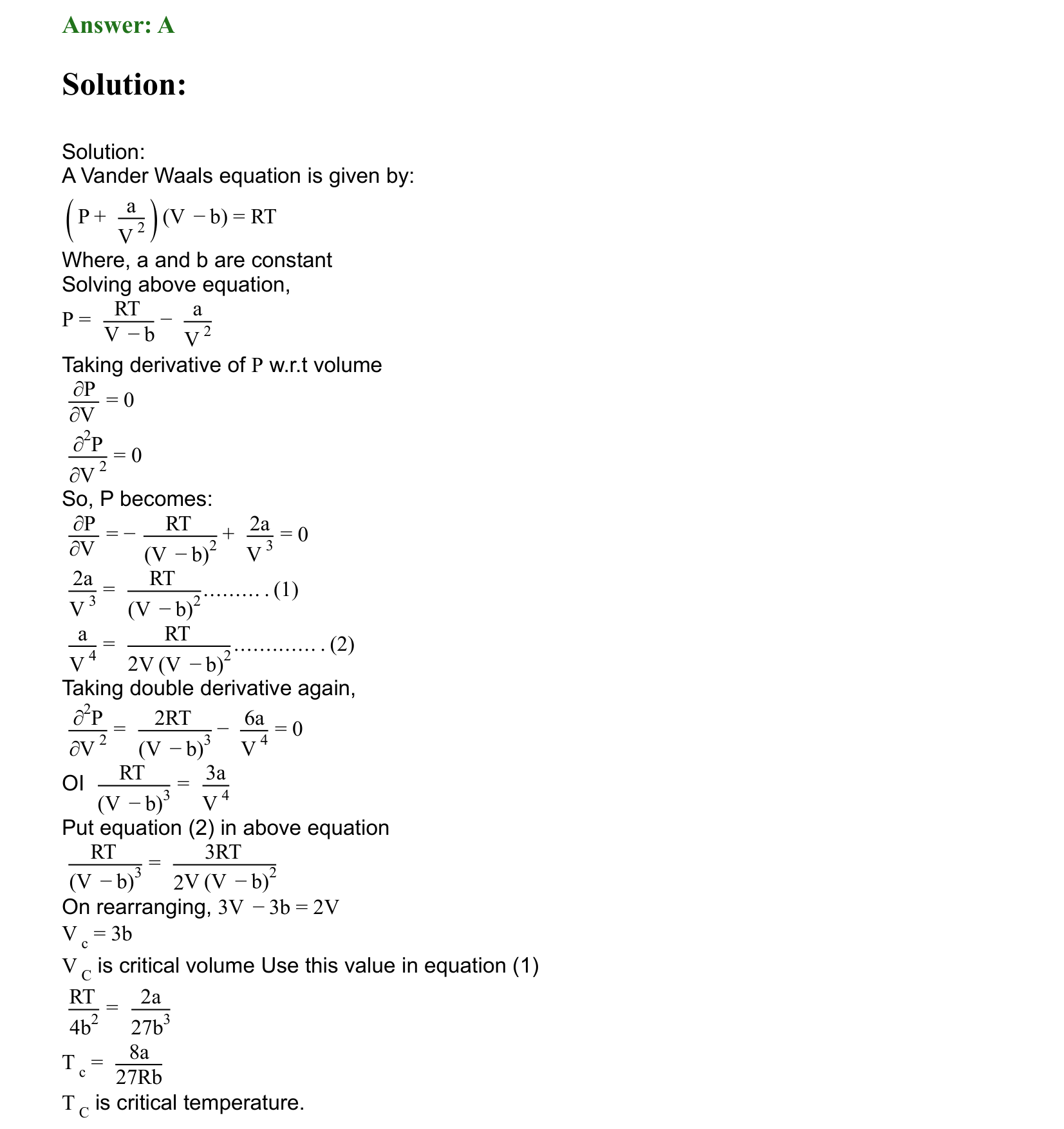 Thermal Properties Thermodynamics and Kinetic Theory solution 87