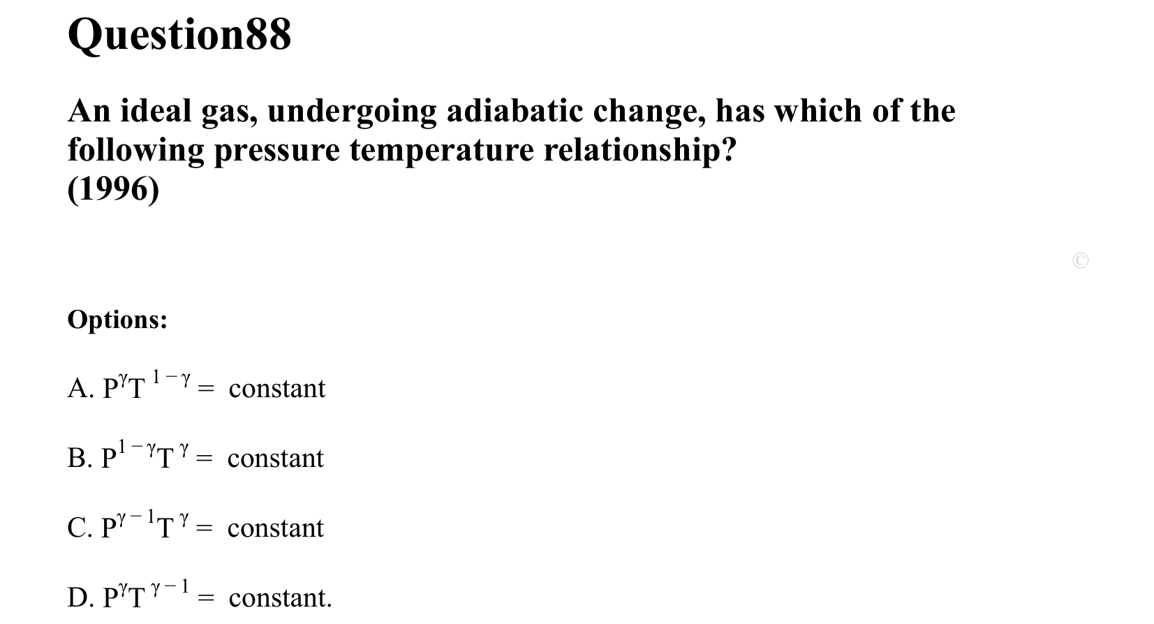 Thermal Properties Thermodynamics and Kinetic Theory question 88