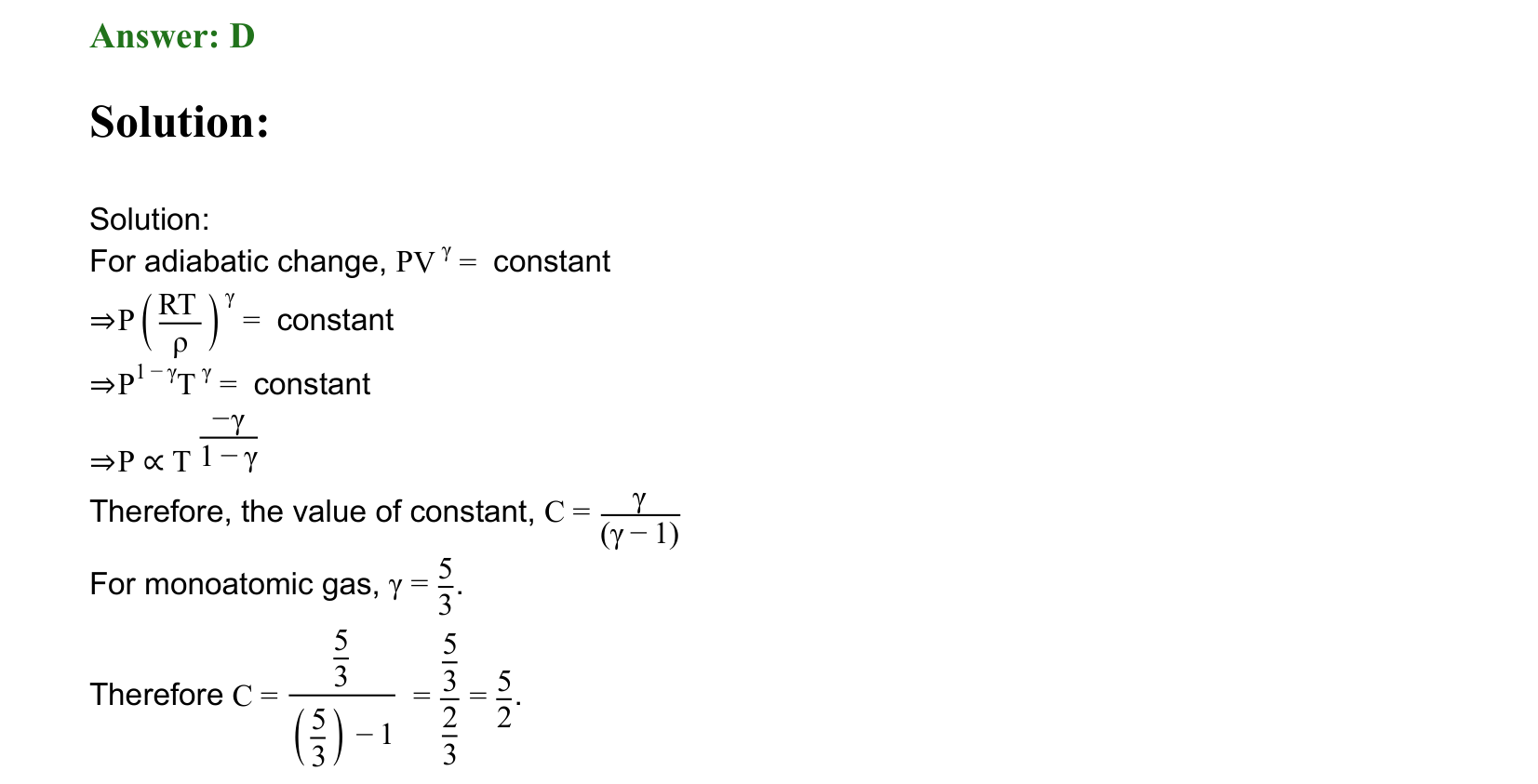Thermal Properties Thermodynamics and Kinetic Theory solution 92