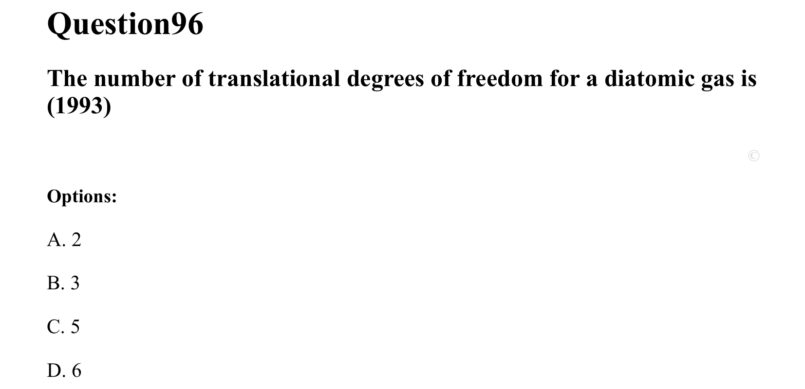 Thermal Properties Thermodynamics and Kinetic Theory question 96