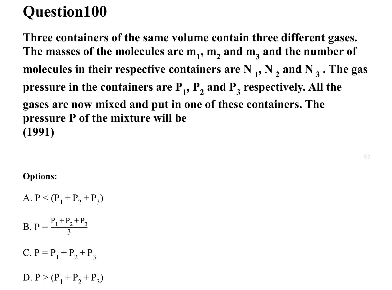 Thermal Properties Thermodynamics and Kinetic Theory question 100