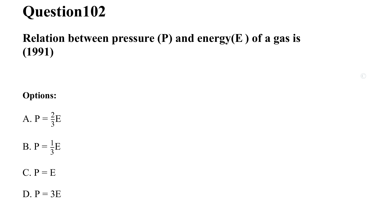 Thermal Properties Thermodynamics and Kinetic Theory question 102