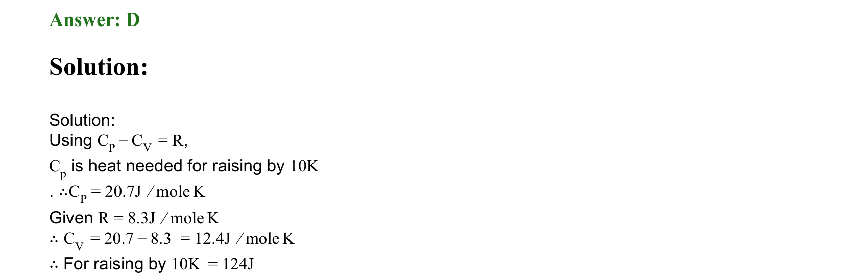 Thermal Properties Thermodynamics and Kinetic Theory solution 103