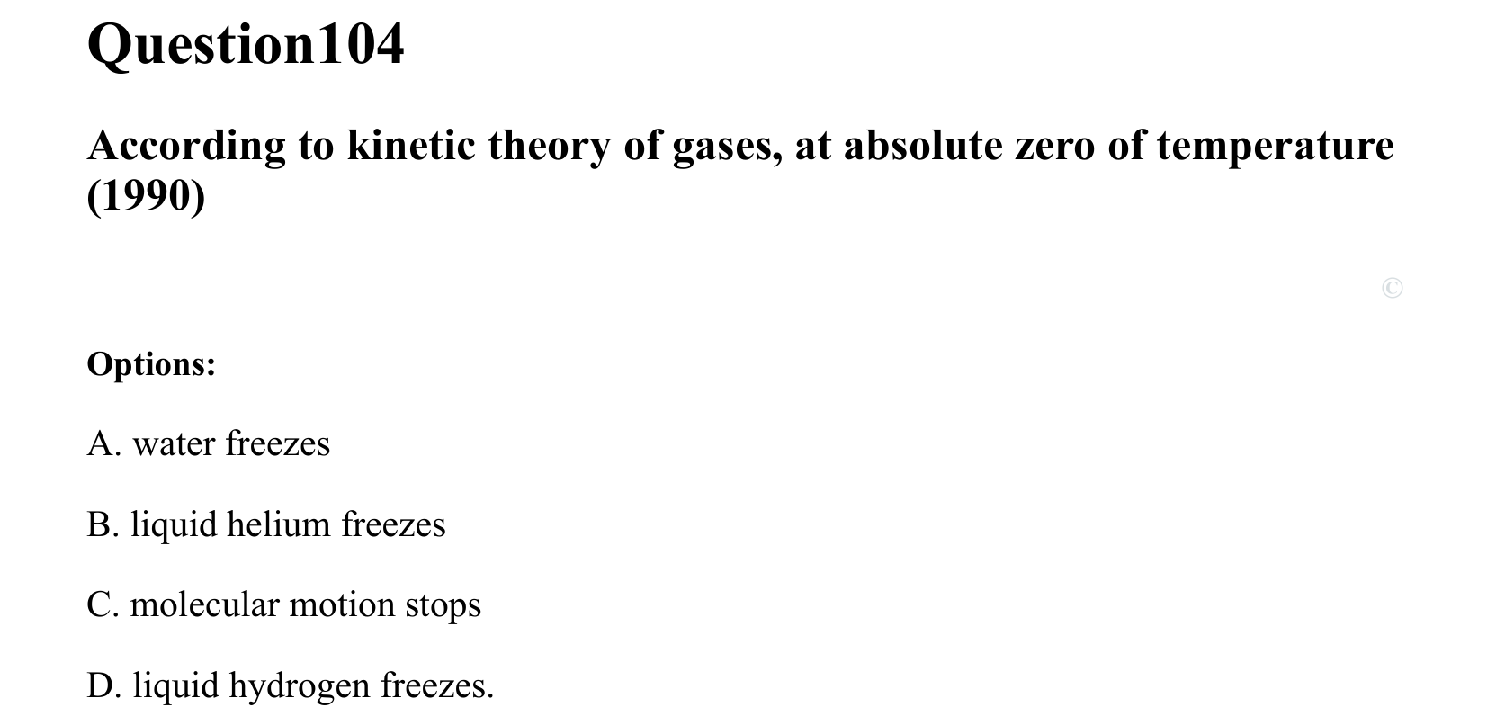 Thermal Properties Thermodynamics and Kinetic Theory question 104
