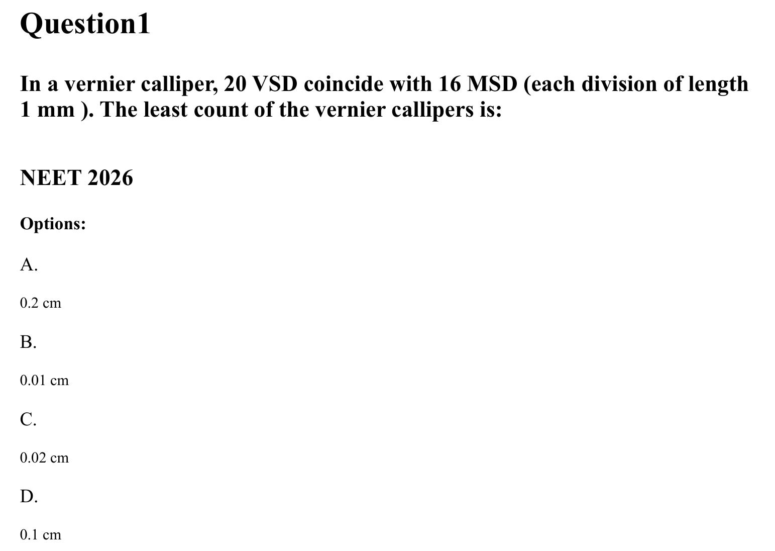 Units and Measurements question 1