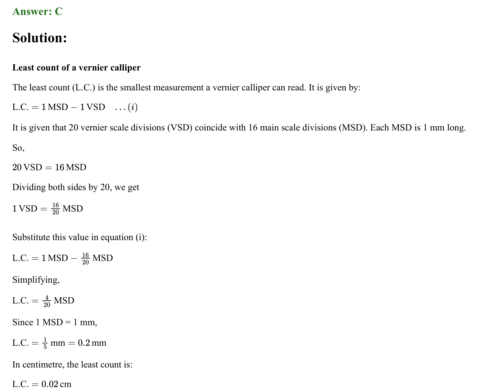 Units and Measurements solution 1