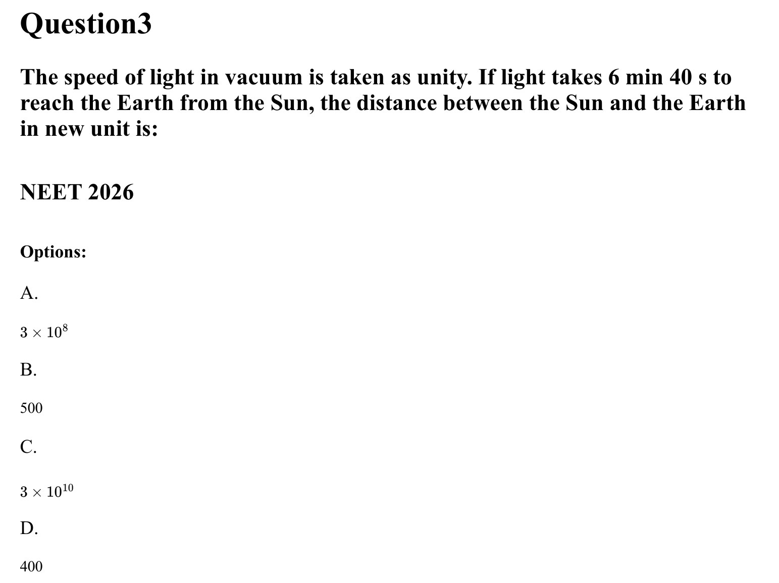 Units and Measurements question 3