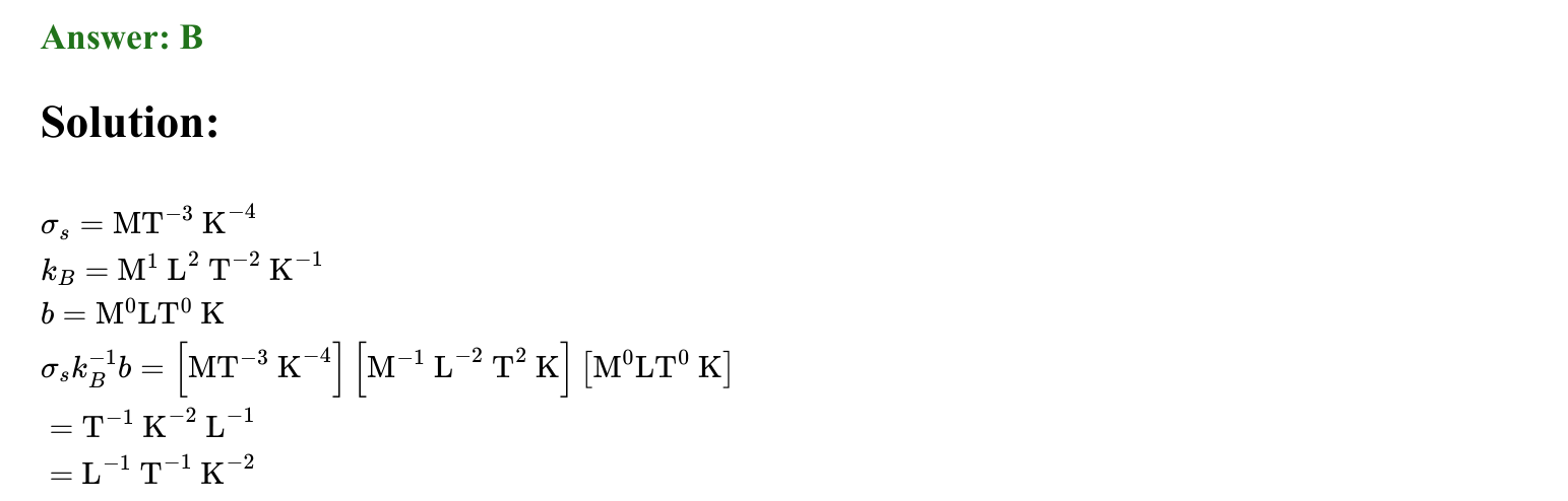 Units and Measurements solution 5