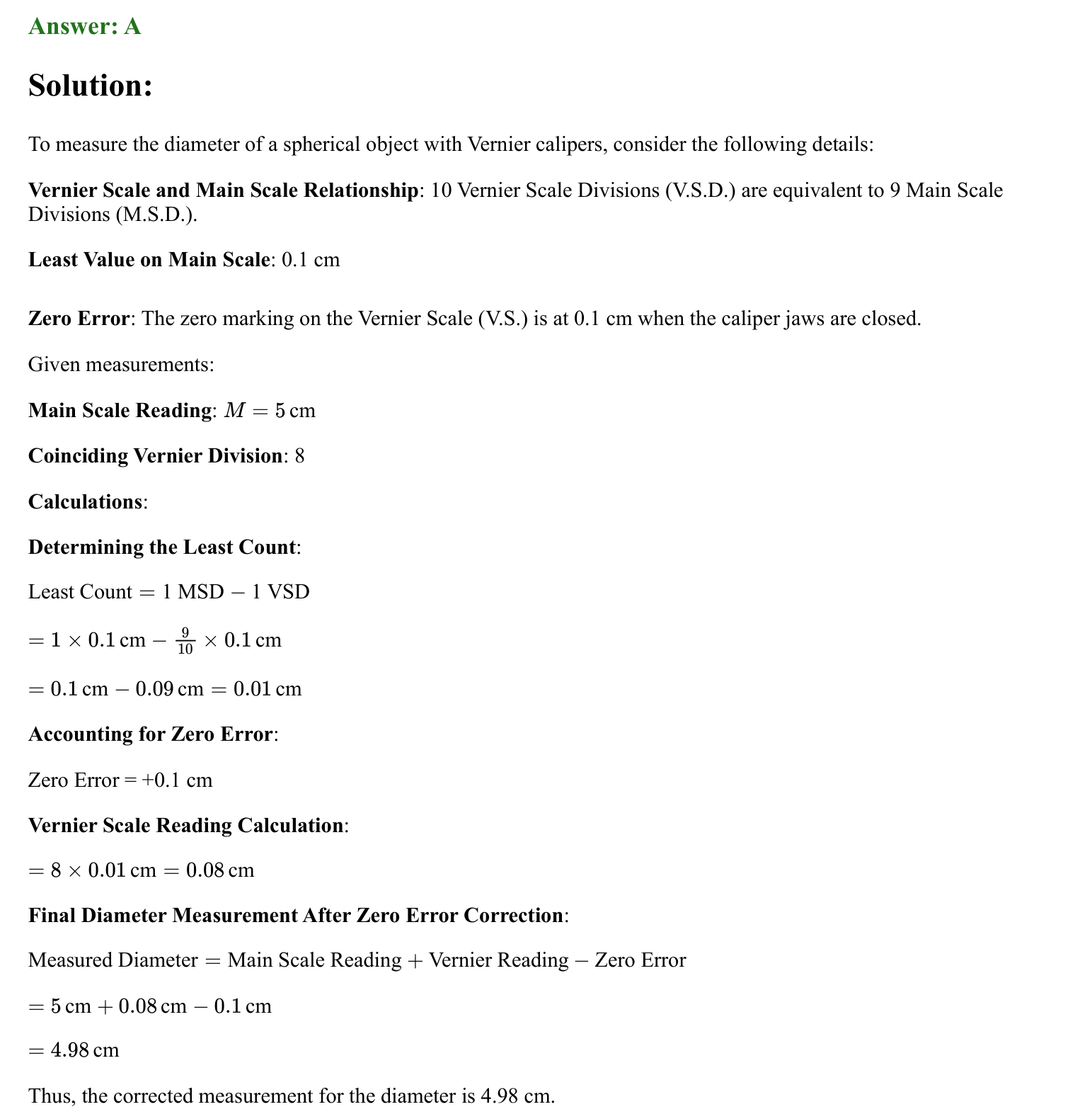 Units and Measurements solution 6