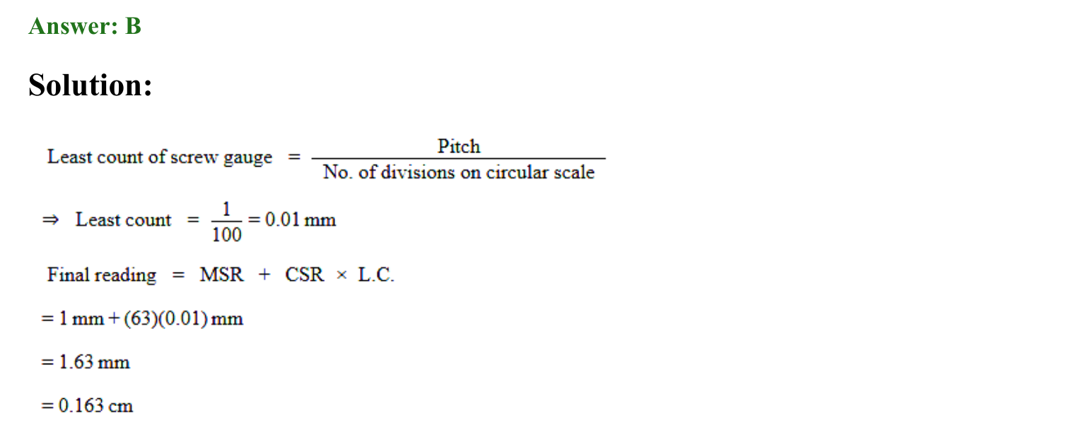 Units and Measurements solution 13