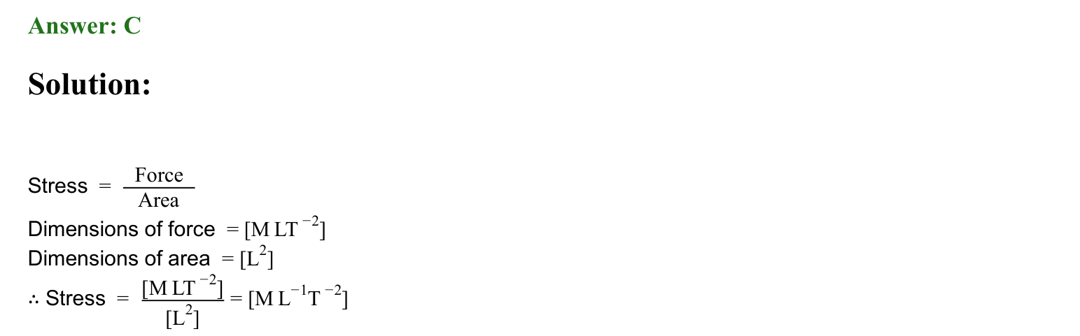 Units and Measurements solution 26