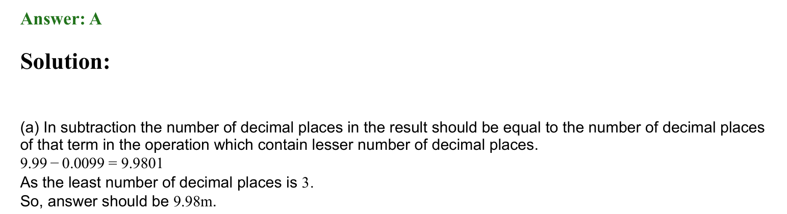 Units and Measurements solution 27