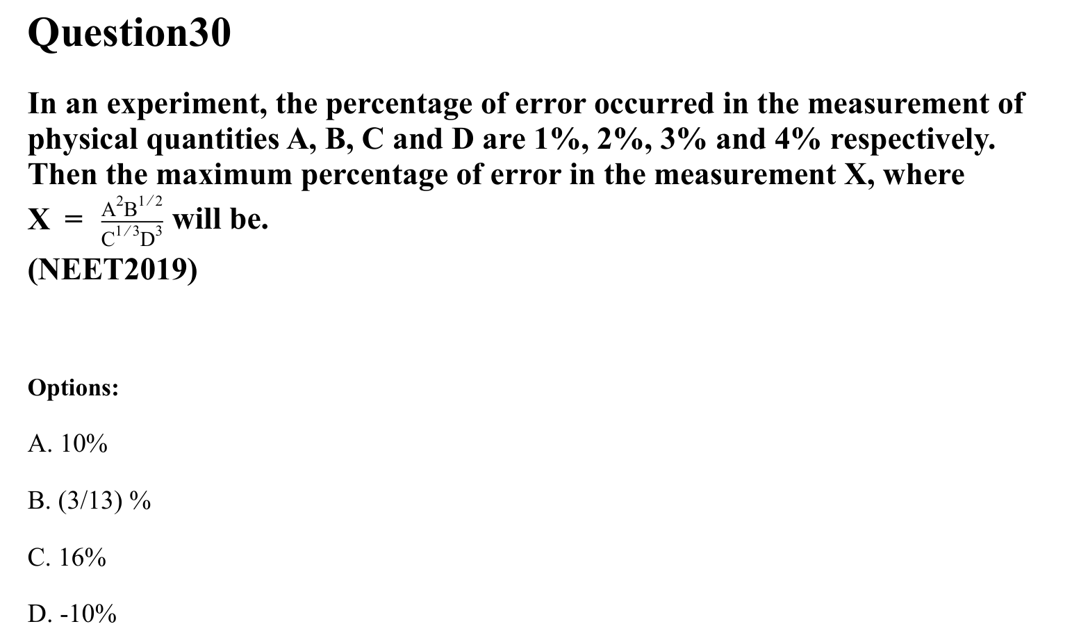 Units and Measurements question 30