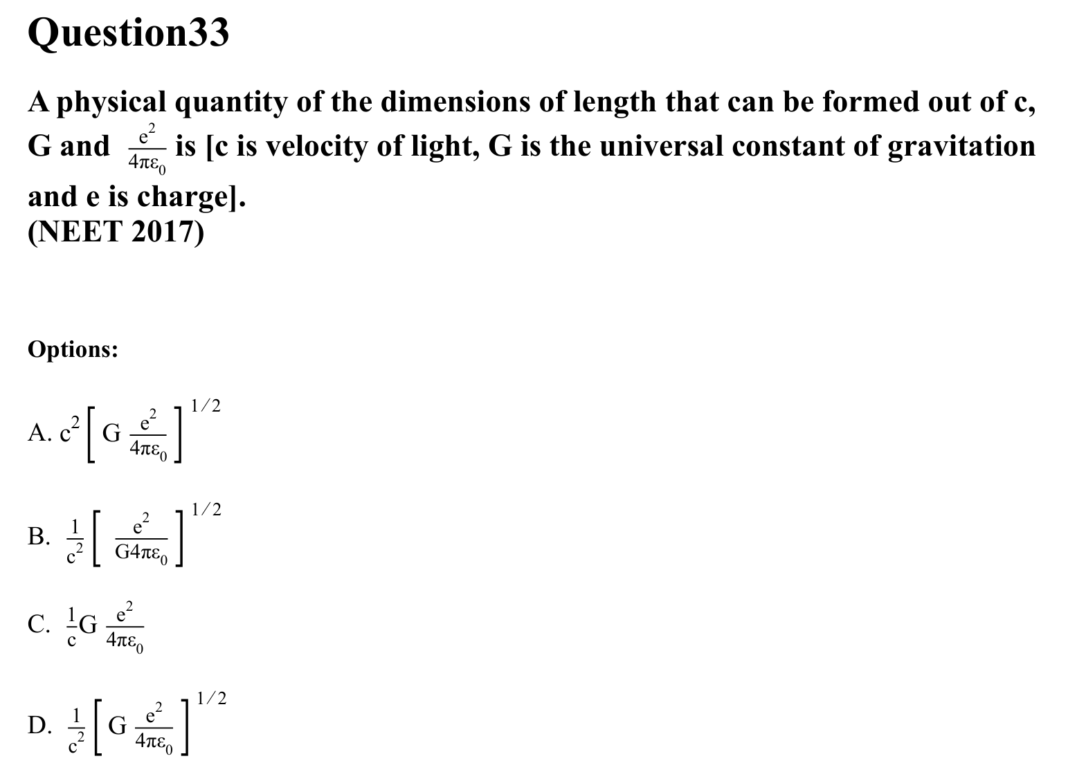Units and Measurements question 33
