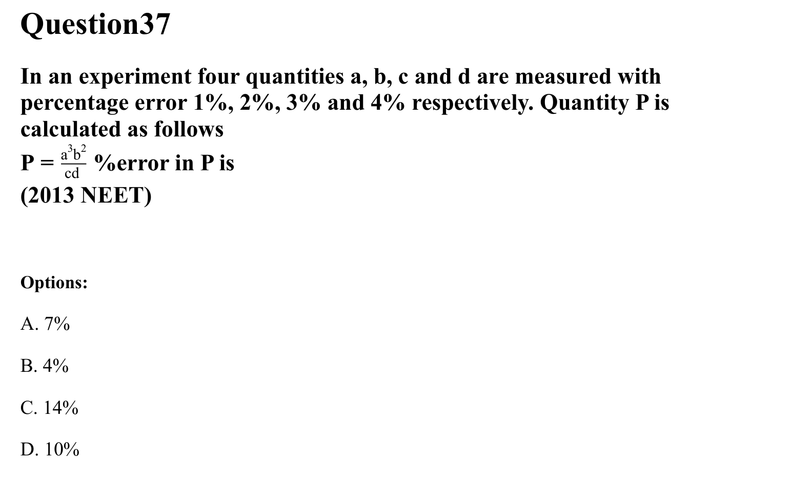 Units and Measurements question 37