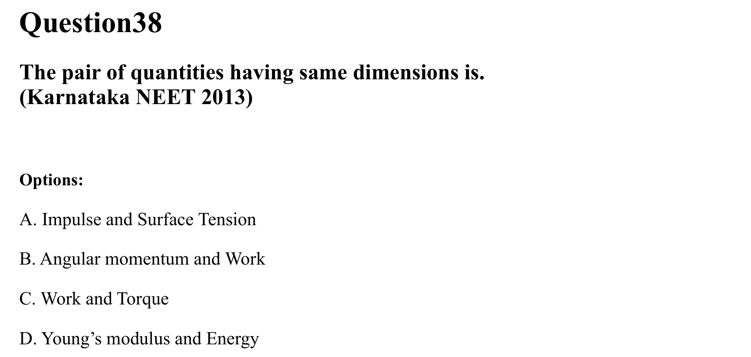 Units and Measurements question 38