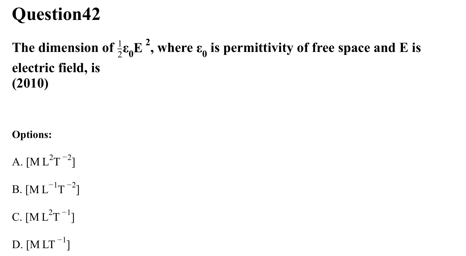 Units and Measurements question 42