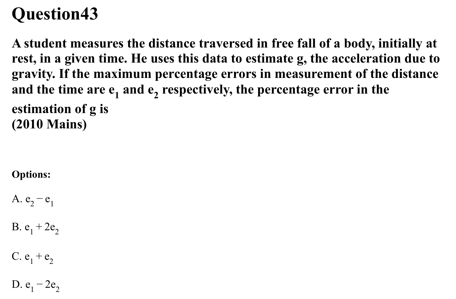 Units and Measurements question 43