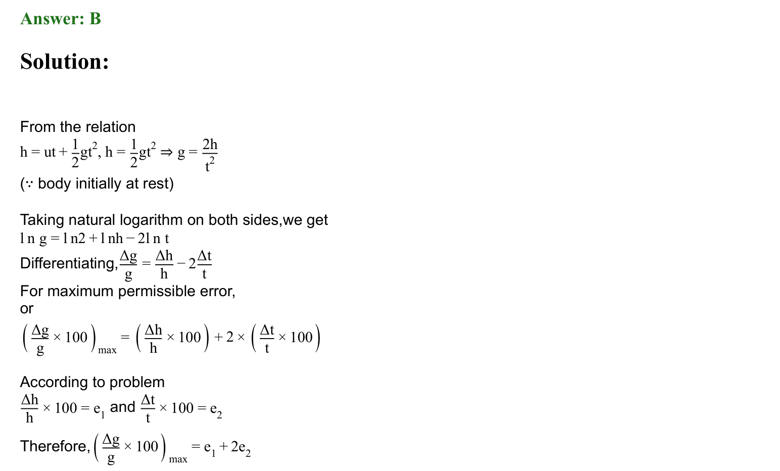 Units and Measurements solution 43