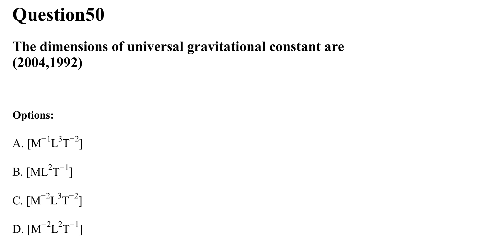 Units and Measurements question 50