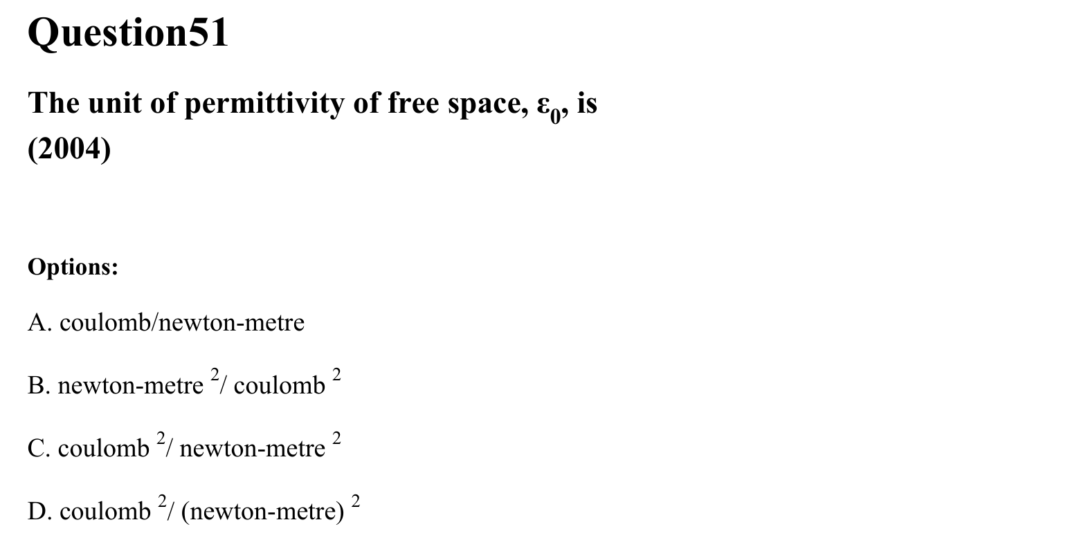 Units and Measurements question 51