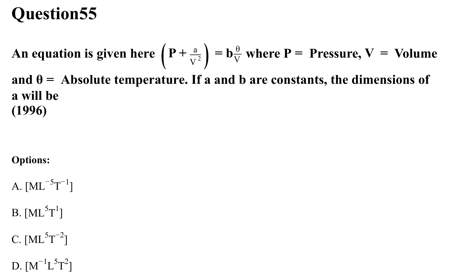 Units and Measurements question 55