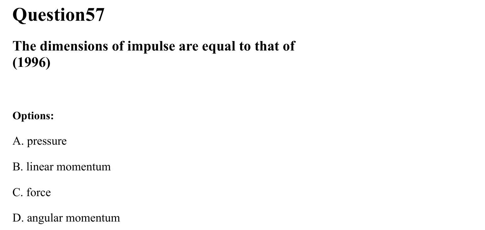 Units and Measurements question 57