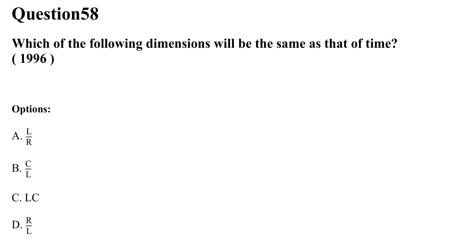 Units and Measurements question 58