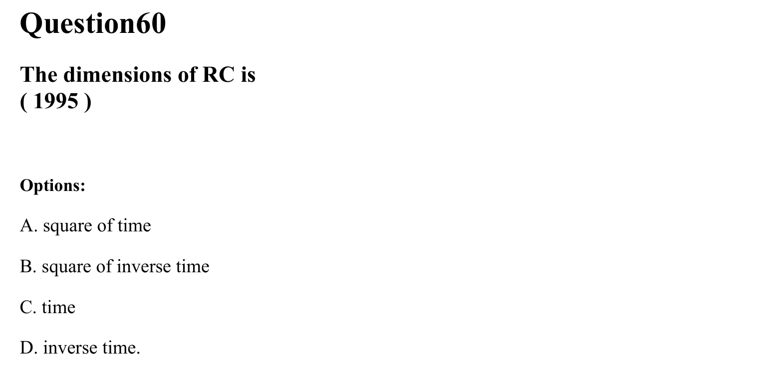 Units and Measurements question 60