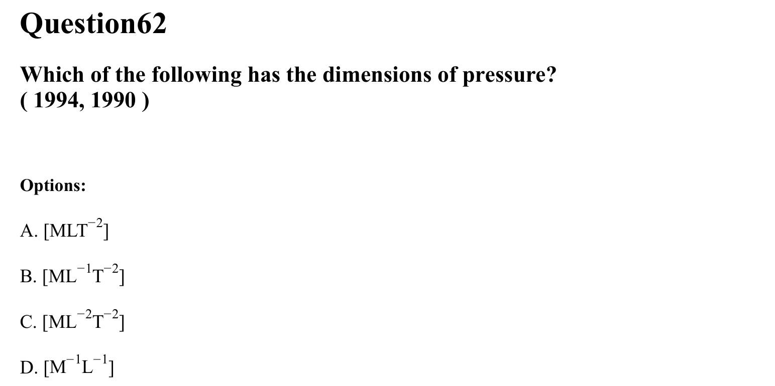 Units and Measurements question 62
