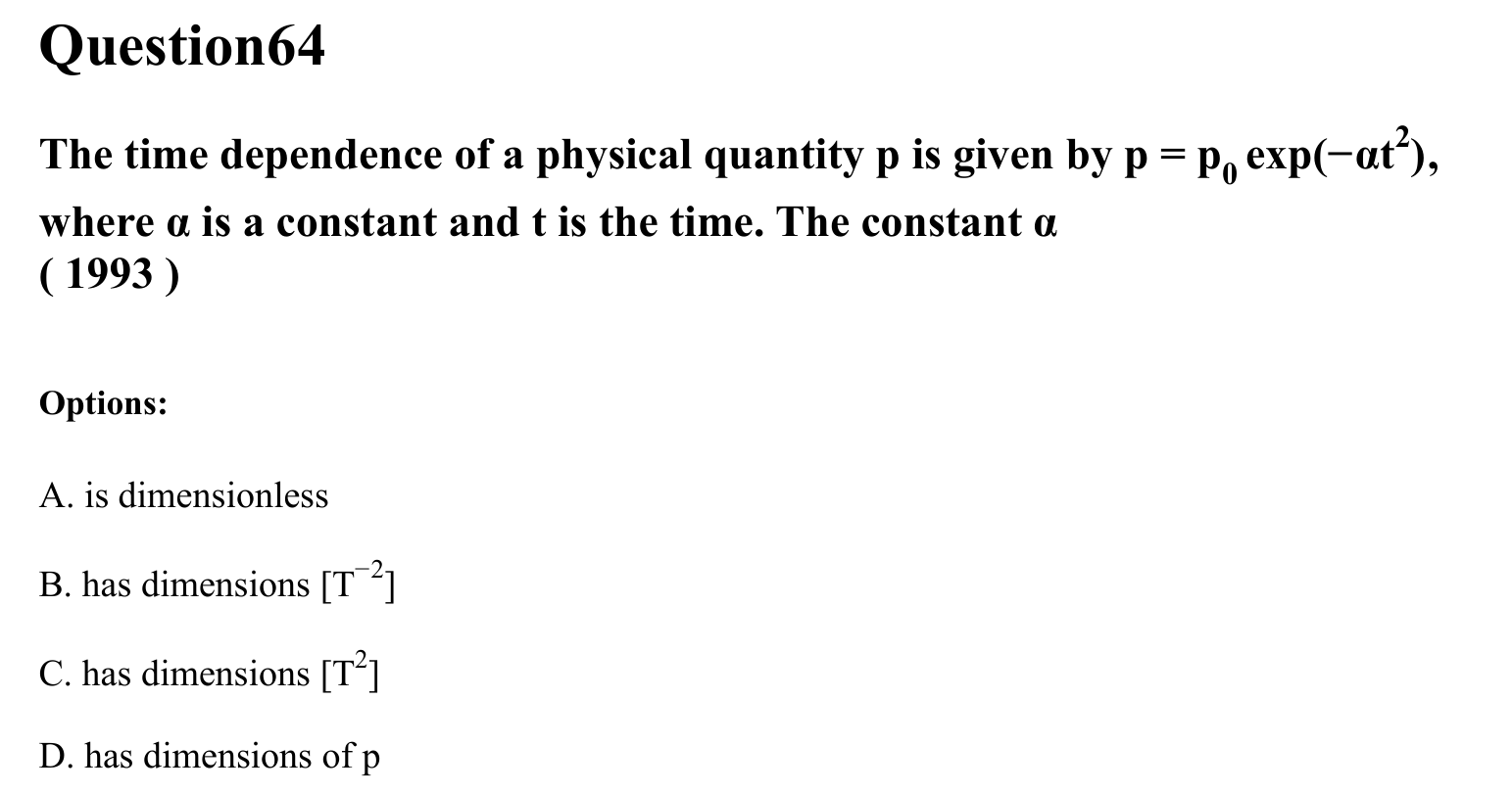 Units and Measurements question 64