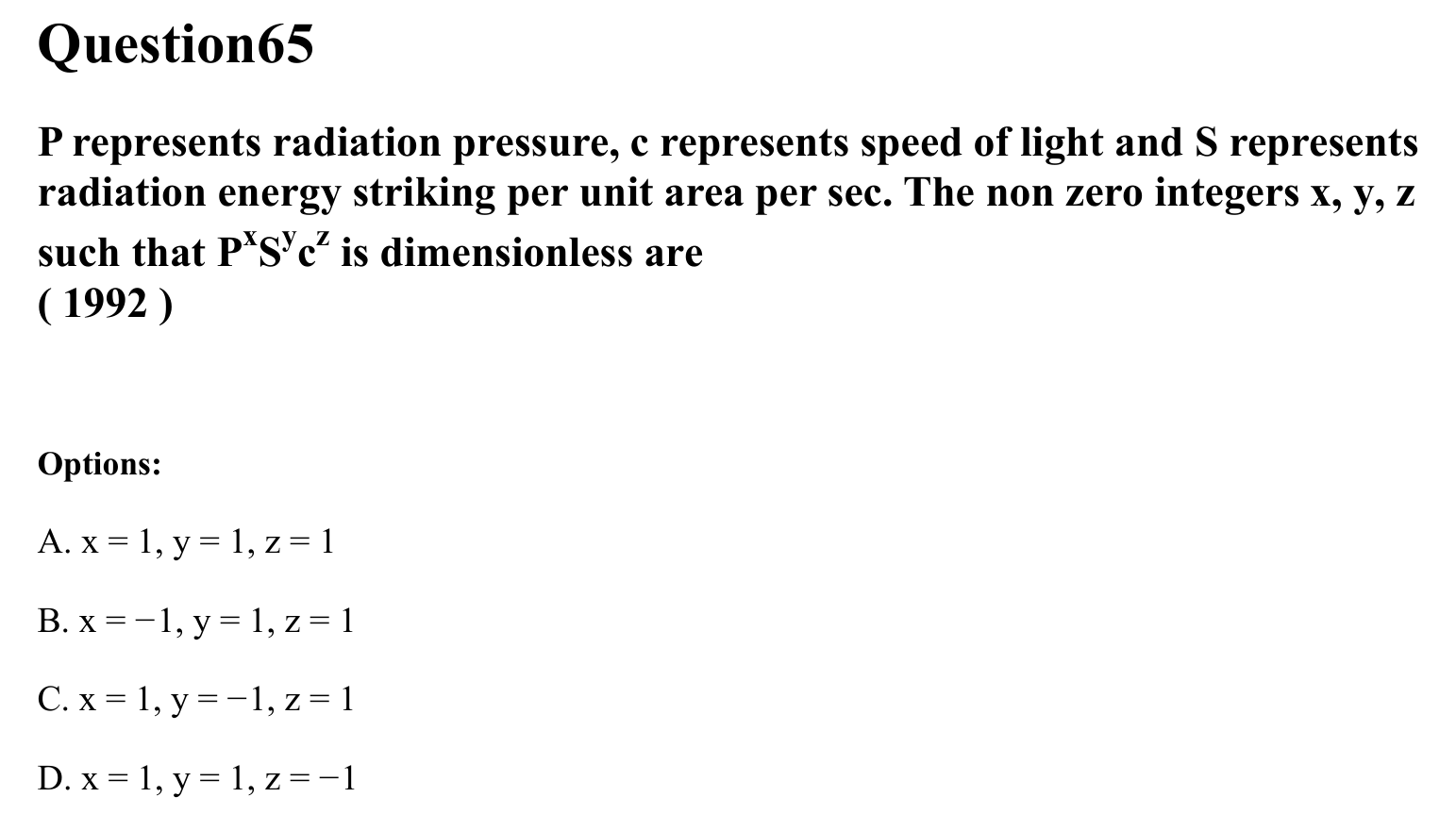 Units and Measurements question 65