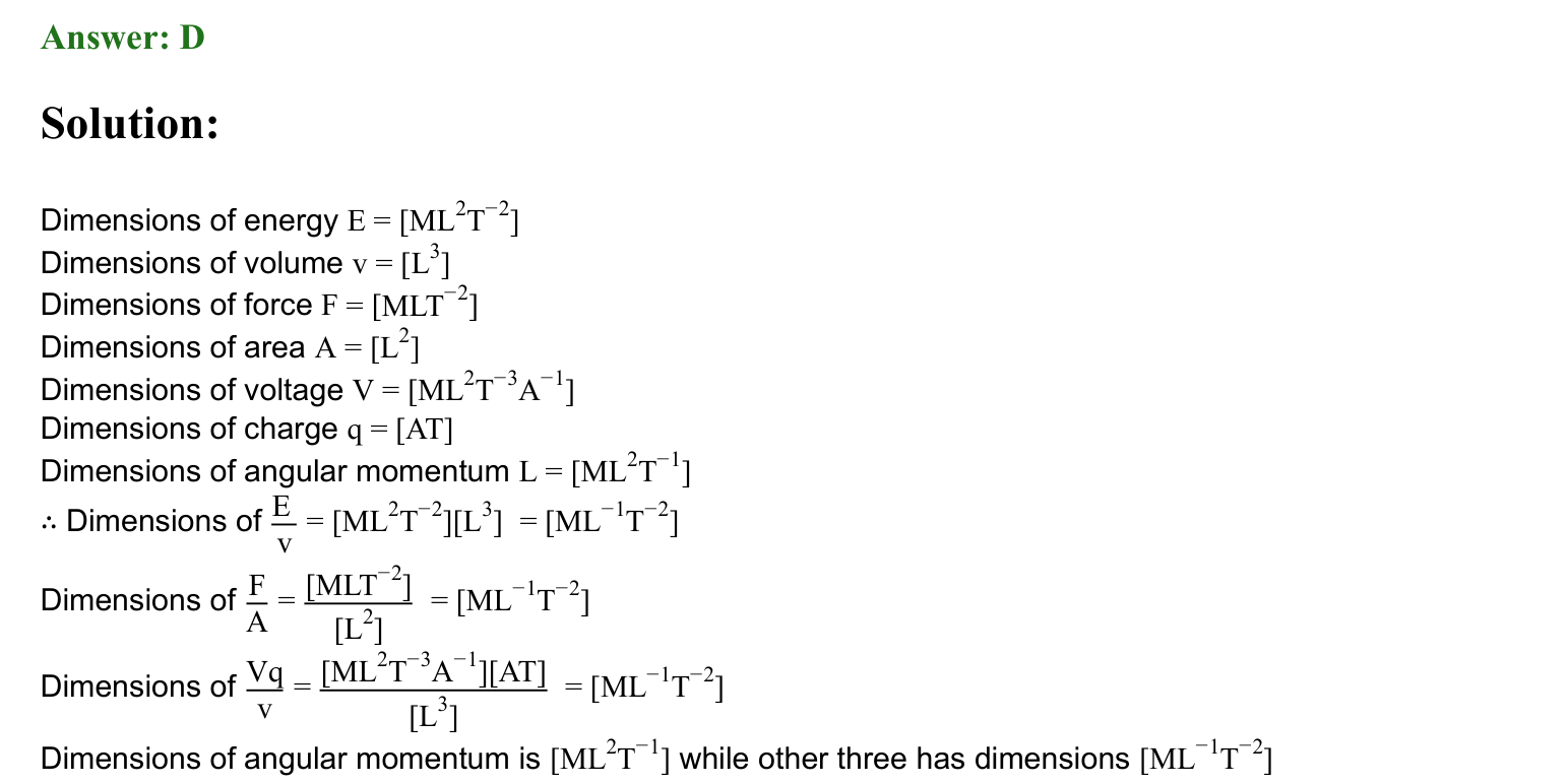 Units and Measurements solution 71