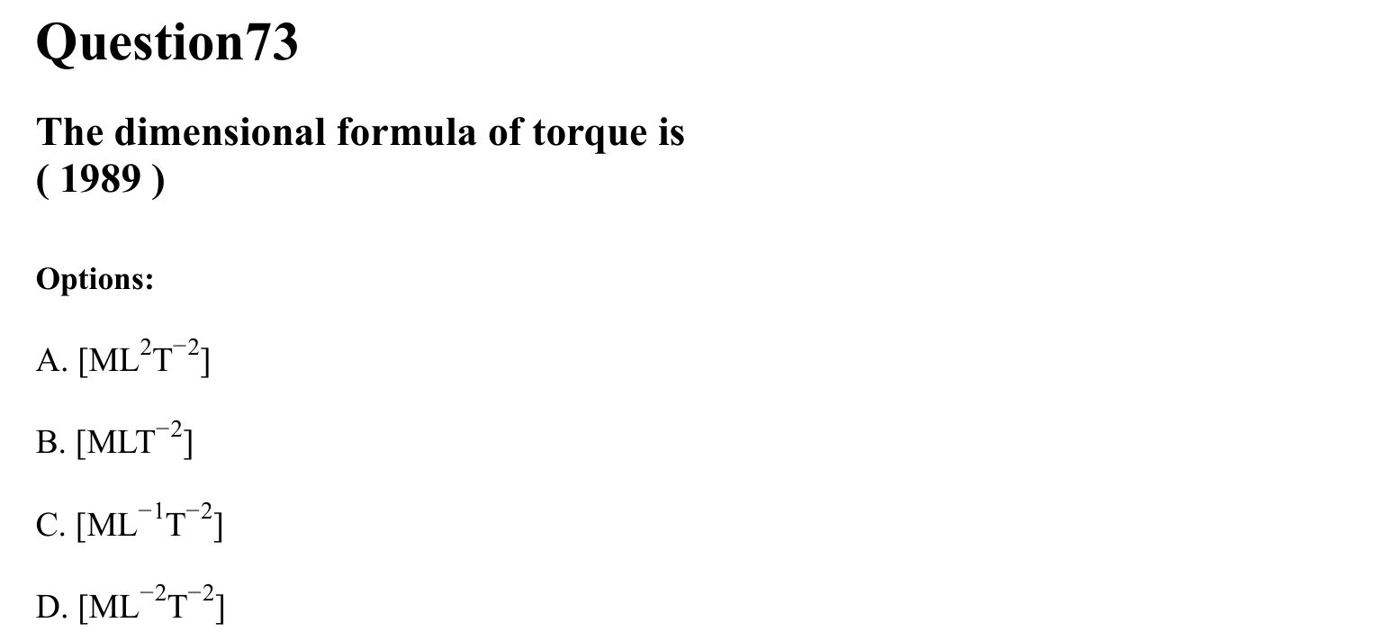 Units and Measurements question 73