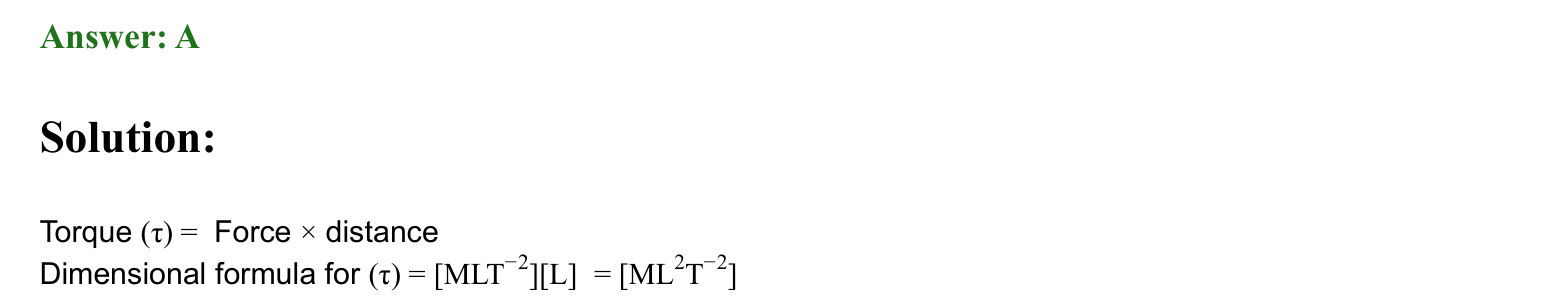 Units and Measurements solution 73