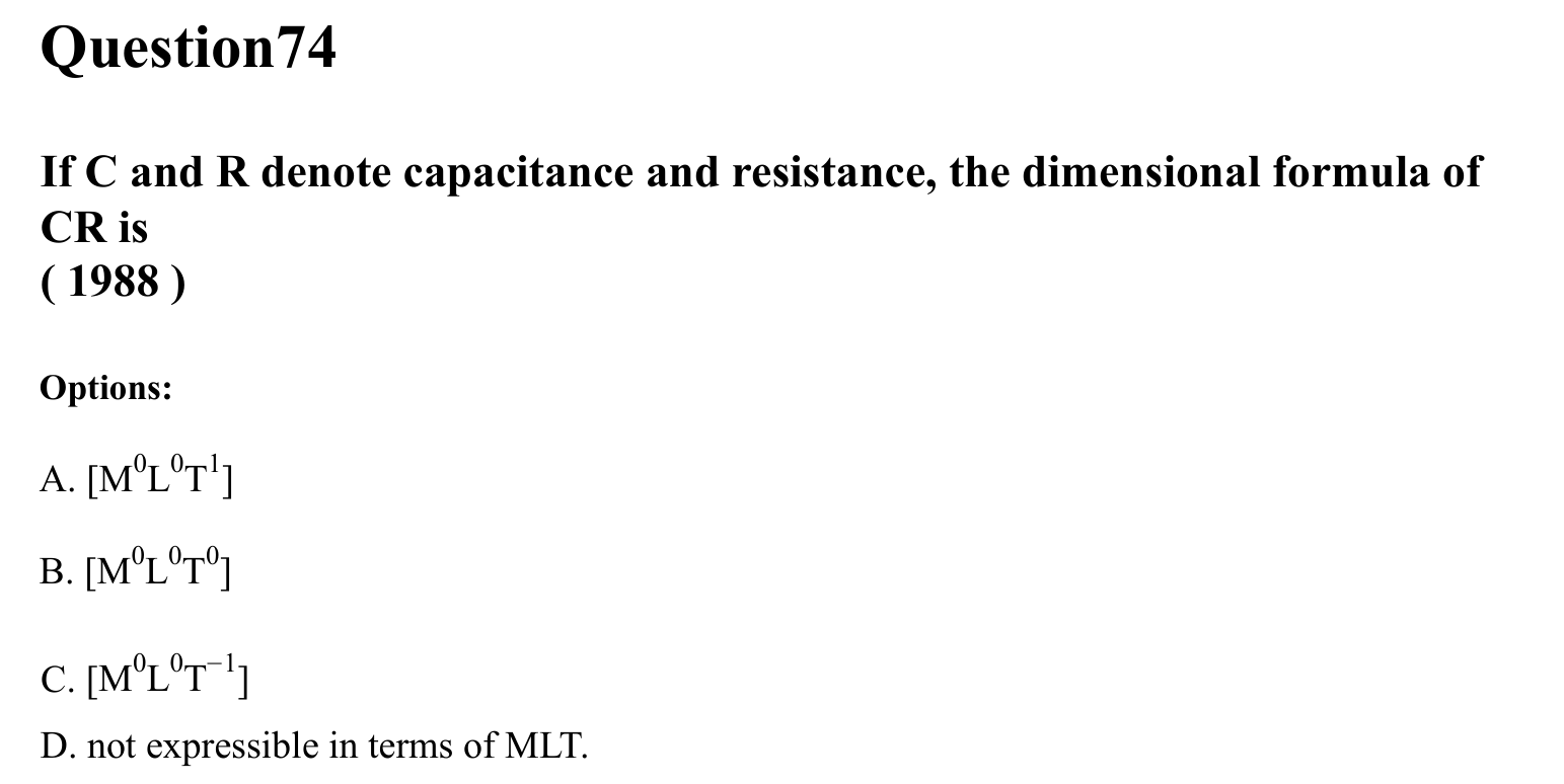 Units and Measurements question 74