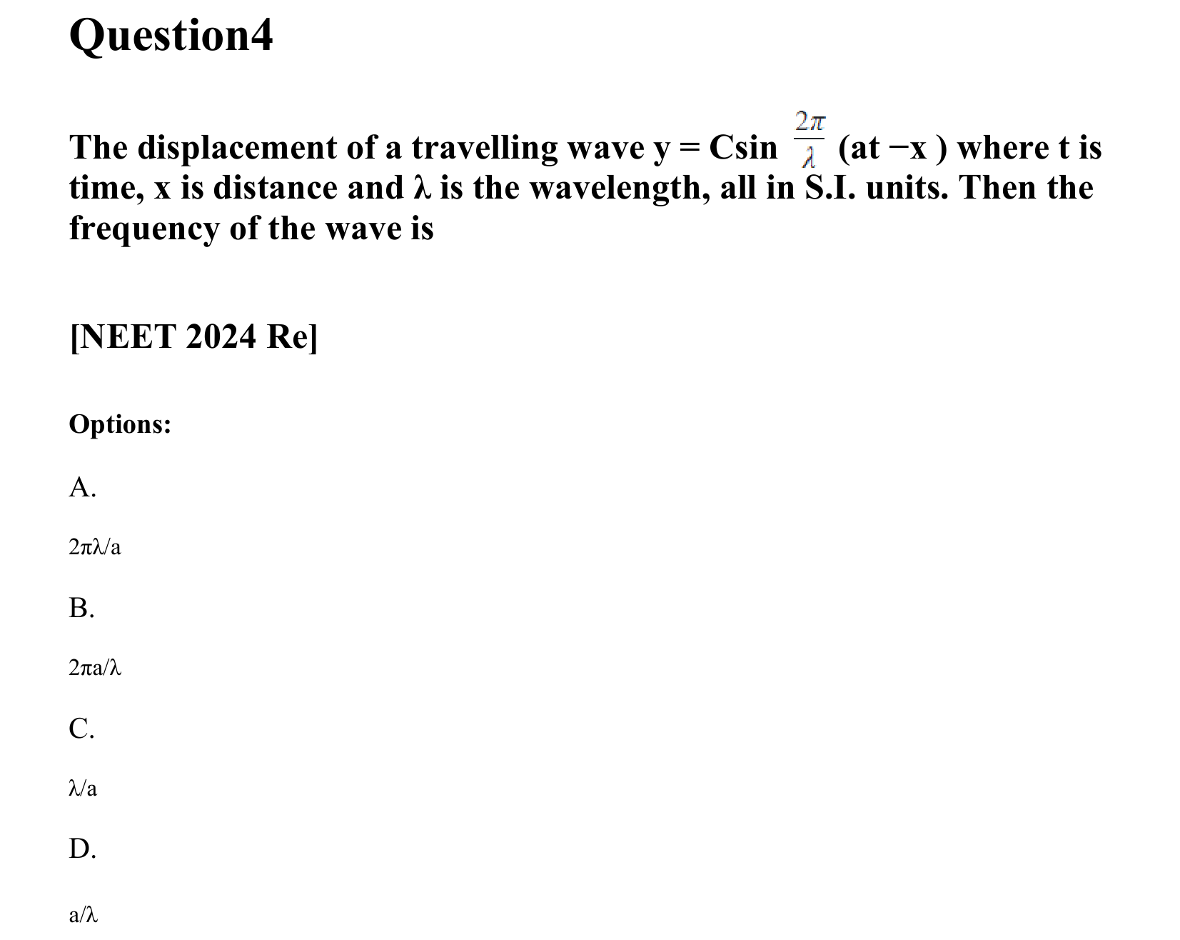 Waves question 4