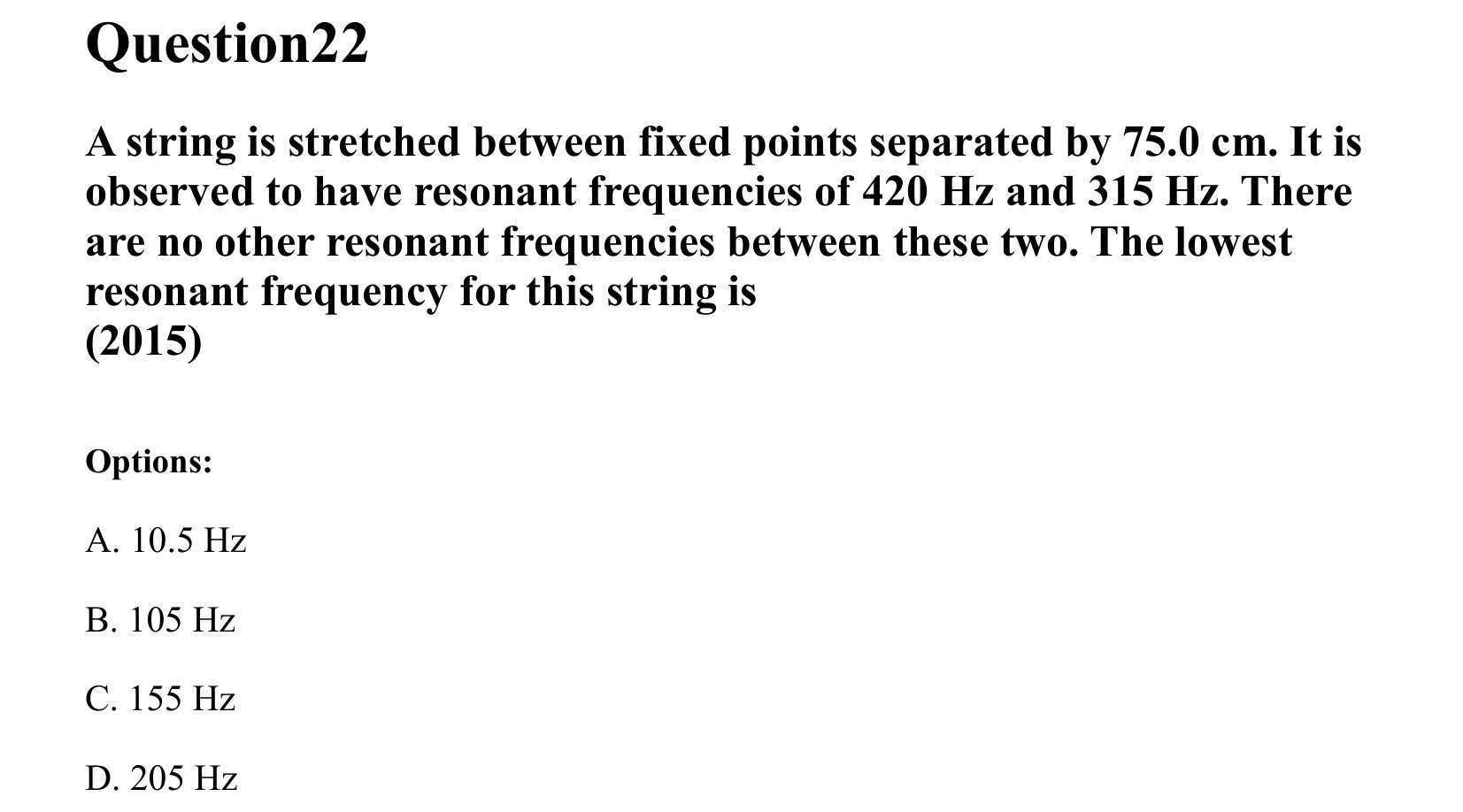 Waves question 22