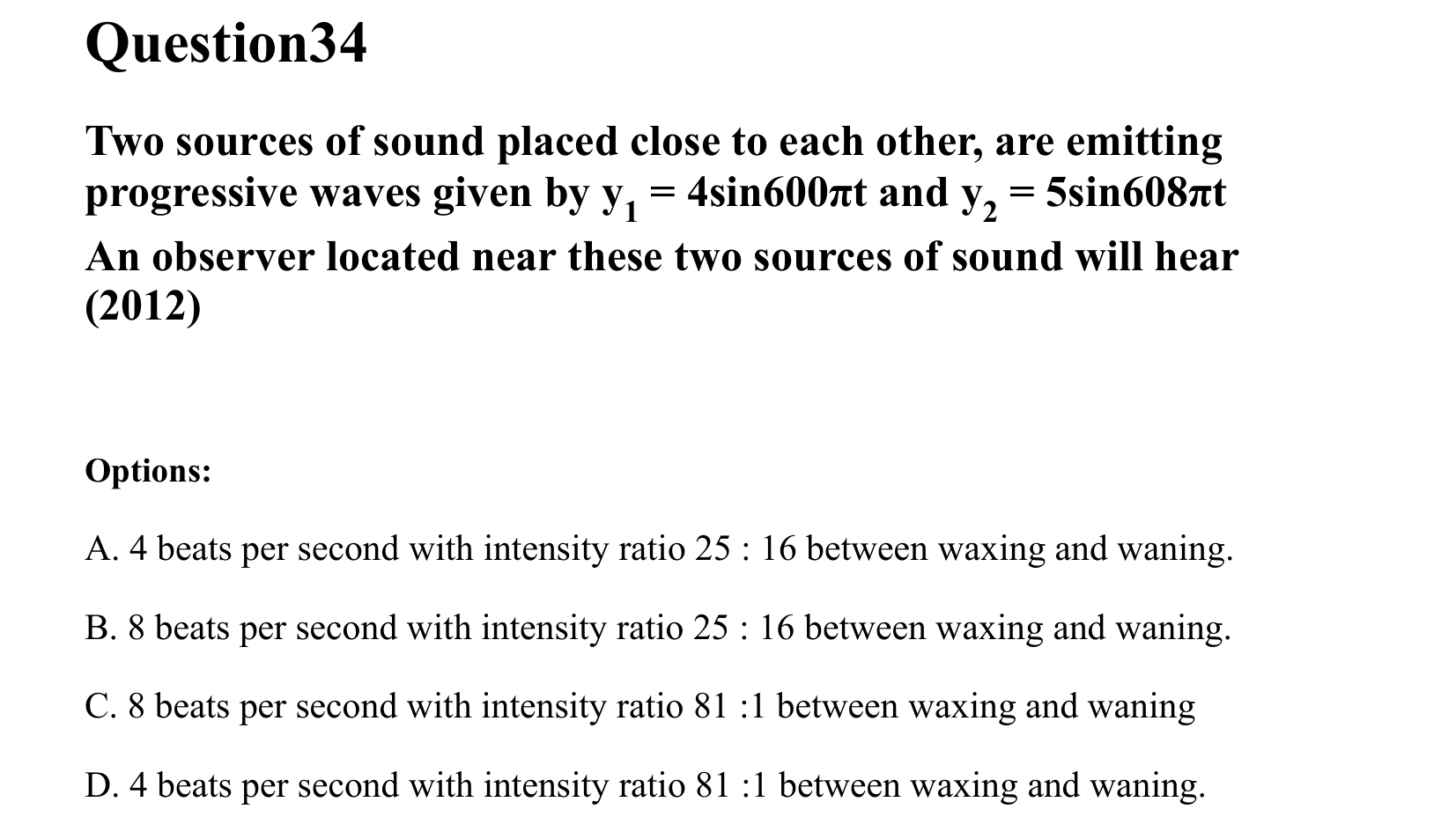 Waves question 34