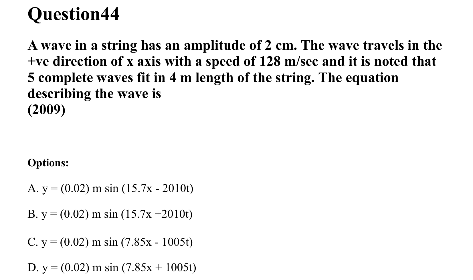 Waves question 44