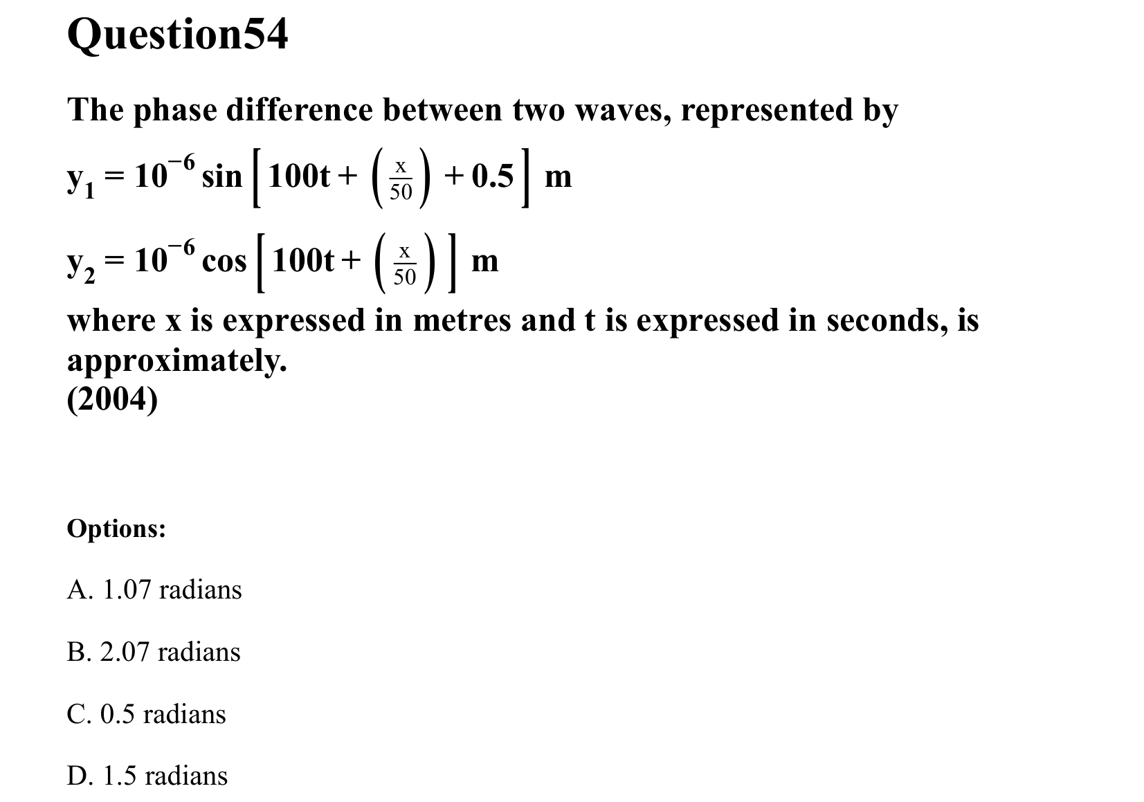 Waves question 54