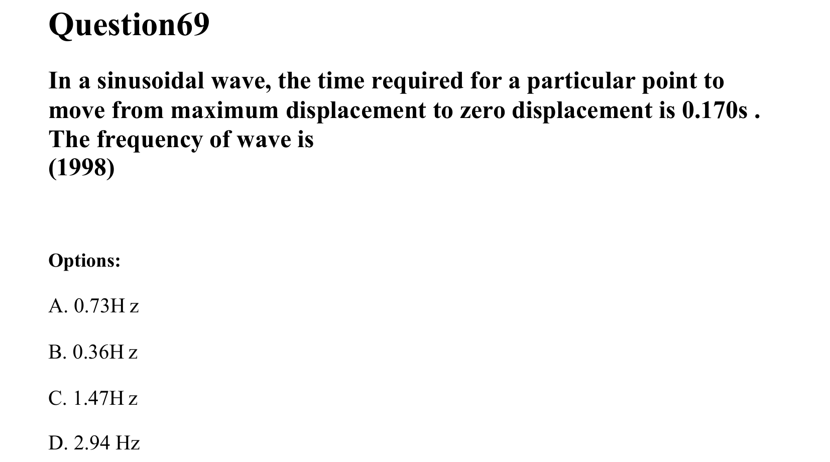 Waves question 69