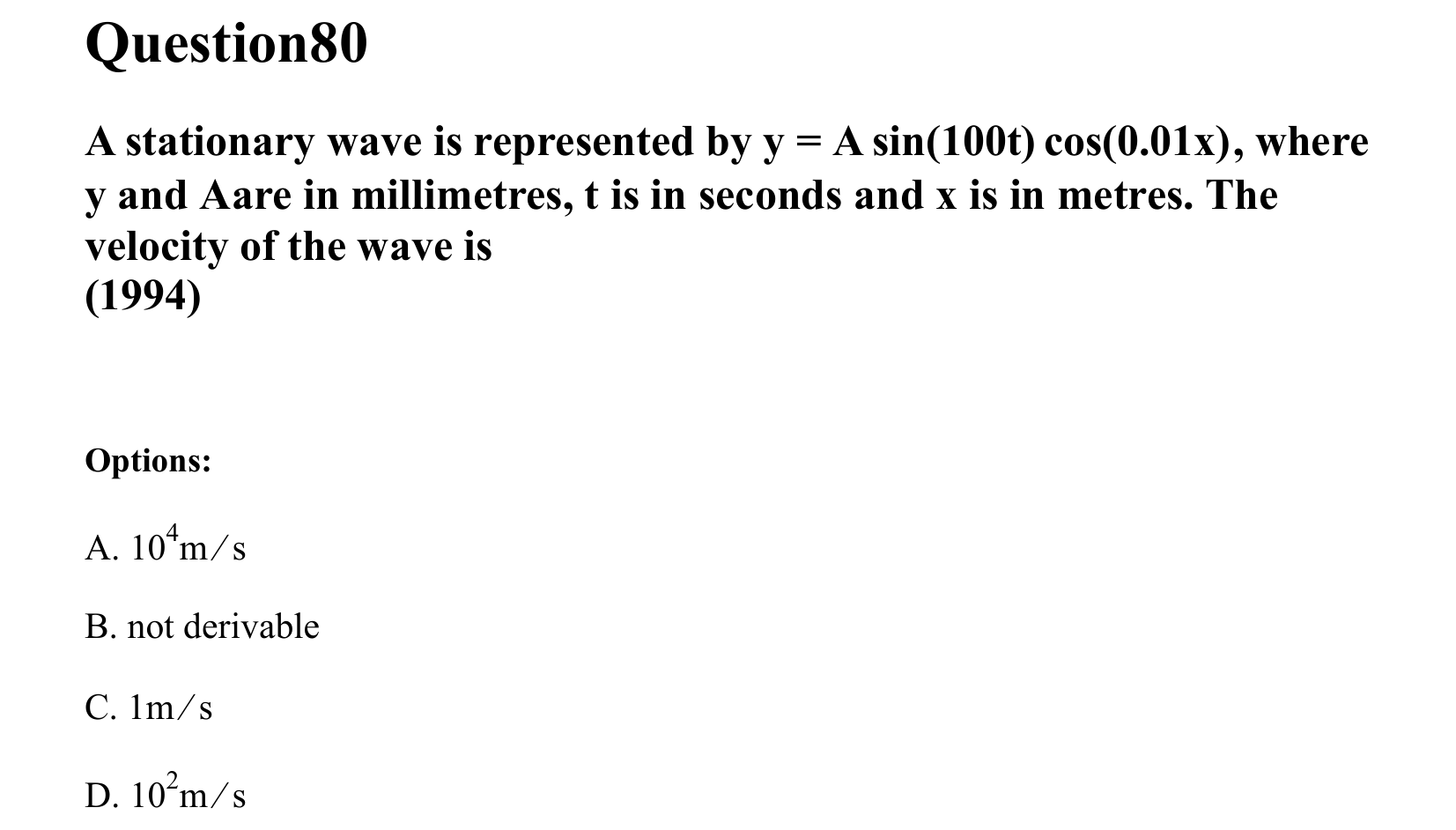 Waves question 80